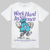 Jordan 8 Retro 'Aqua' 2025 DopeSkill T-Shirt Work Hard In Silence Graphic Streetwear - White