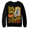 Yellow Sneakers DopeSkill Sweatshirt Real Ones Move In Silence Graphic Streetwear - Black