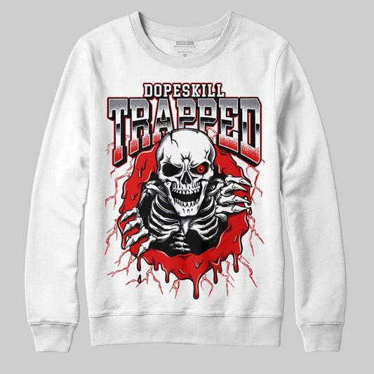 Jordan 9 Retro Gym Red DopeSkill Sweatshirt Trapped Halloween Graphic Streetwear - White