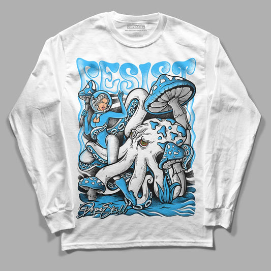 Jordan 2 Low "University Blue" DopeSkill Long Sleeve T-Shirt Resist Graphic Streetwear - White