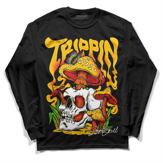 Yellow Sneakers DopeSkill Long Sleeve T-Shirt Trippin Graphic Streetwear - Black