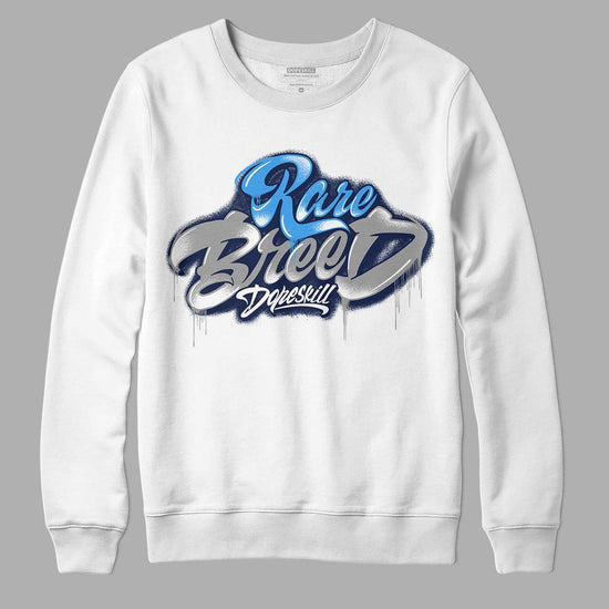 Jordan 3 "Midnight Navy" DopeSkill Sweatshirt Rare Breed Type Graphic Streetwear - White 