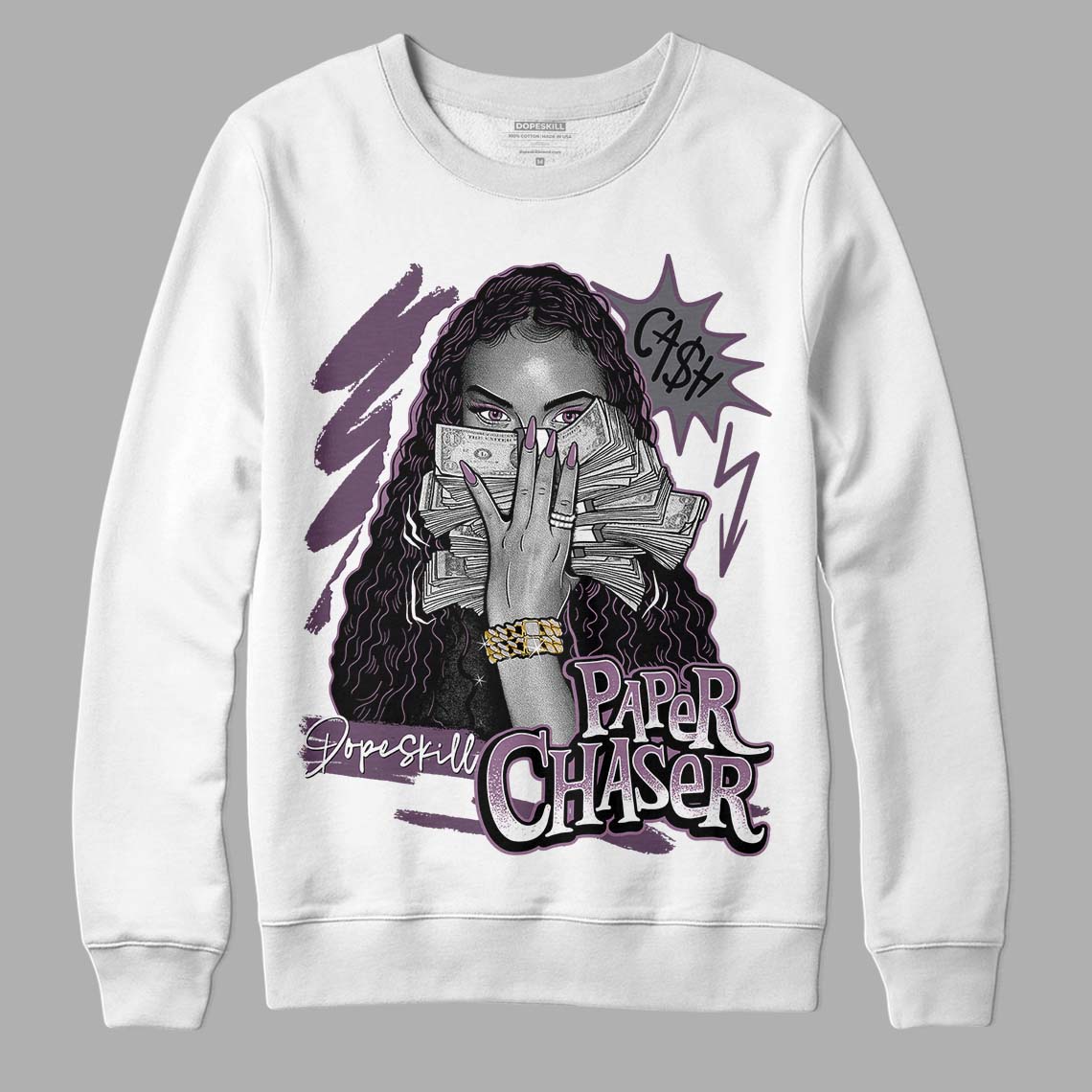 Jordan 2 “Mauve/Off-Noir” DopeSkill Sweatshirt NPC Graphic Streetwear - White 