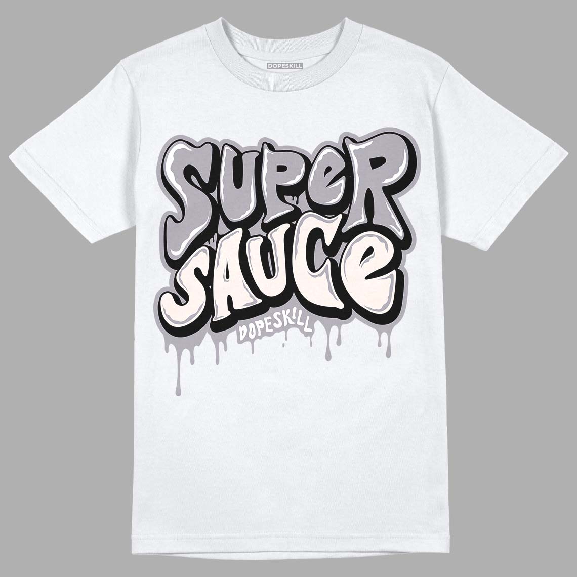 Jordan 2 Cement Grey DopeSkill T-Shirt Super Sauce Graphic Streetwear - White