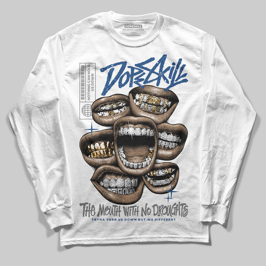Jordan 9 Retro 'Flint Grey' 2026 DopeSkill Long Sleeve T-Shirt The Mouth With No Droughts Graphic Streetwear - White