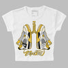 Jordan 4 Retro “Vivid Sulfur” DopeSkill Women's Crop Top Breathe Graphic Streetwear - White 