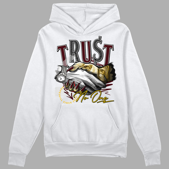 Dunk Yellow Bordeaux DopeSkill Hoodie Sweatshirt Trust No One Graphic Streetwear - White 