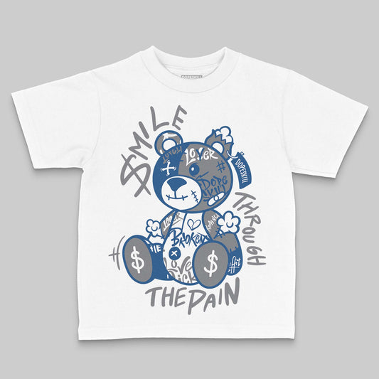 Jordan 9 Retro 'Flint Grey' 2026' DopeSkill Toddler Kids T-shirt Smile Through The Pain Graphic Streetwear - White