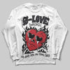 Jordan 3 Retro Black Cat DopeSkill Long Sleeve T-Shirt Crying Heart Graphic Streetwear - White