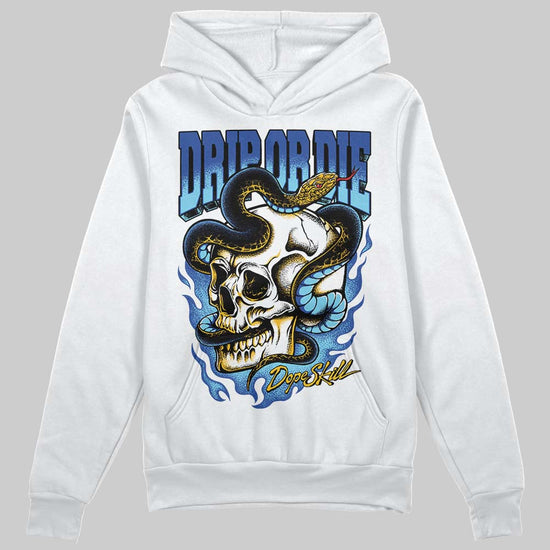 Royal Blue Sneakers DopeSkill Hoodie Drip or Die Graphic Streetwear - White