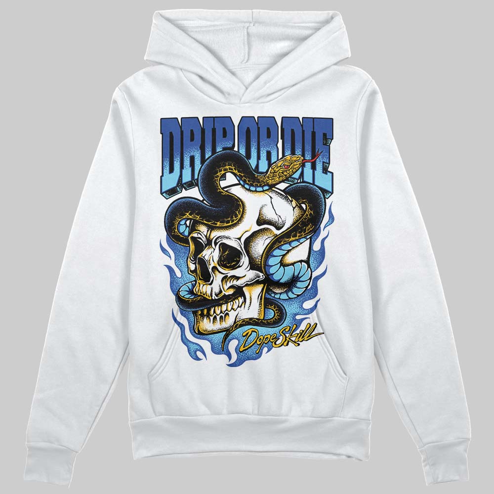 Royal Blue Sneakers DopeSkill Hoodie Drip or Die Graphic Streetwear - White
