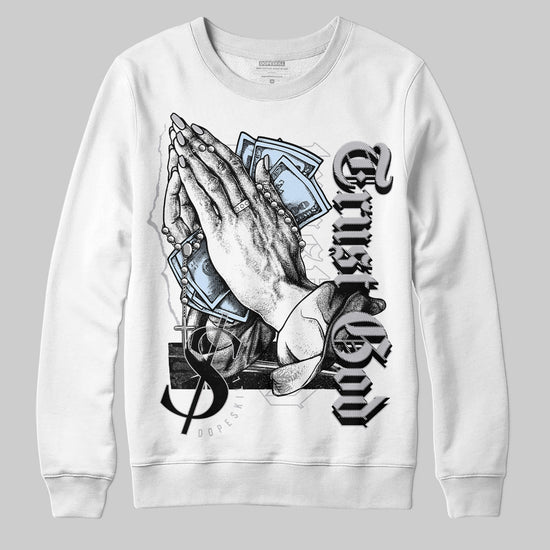 Jordan 11 Retro Low Cement Grey DopeSkill Sweatshirt Trust God Graphic Streetwear - White