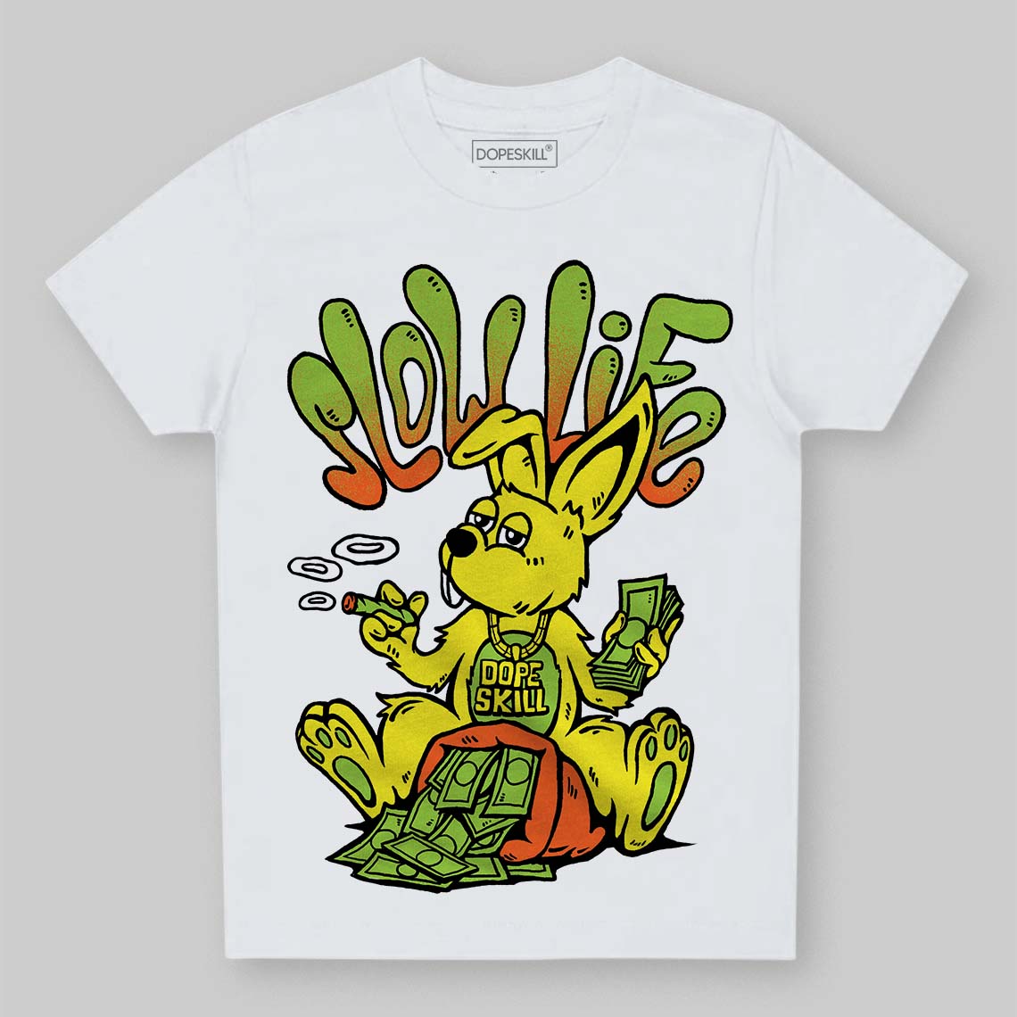 Neon Green Sneakers DopeSkill Toddler Kids T-shirt Slow Life Graphic Streetwear - White