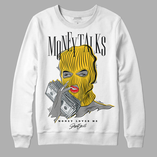 Yellow Sneakers DopeSkill Sweatshirt Money Talks Graphic Streetwear - White