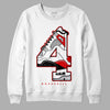 Jordan 4 Retro Red Cement DopeSkill Sweatshirt No.4 Graphic Streetwear - White