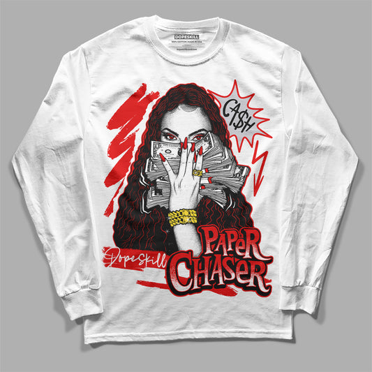 Jordan 4 Retro Red Cement DopeSkill Long Sleeve T-Shirt NPC Graphic Streetwear - White