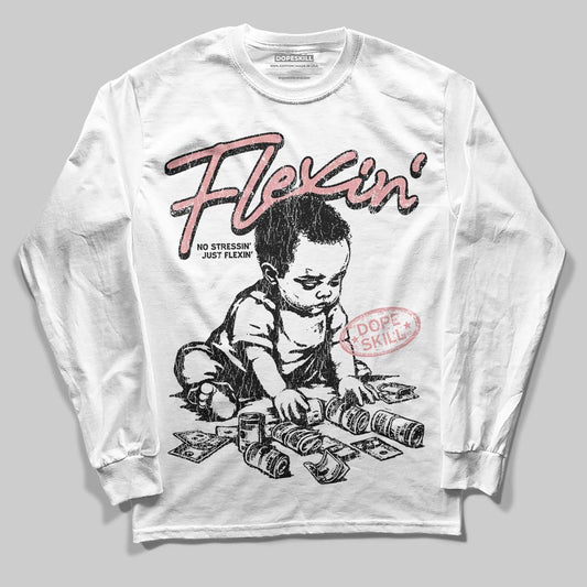 Harris Tweed x Wmns Dunk Low 'Black Phantom' DopeSkill Long Sleeve T-Shirt Flexin' Graphic Streetwear - White 