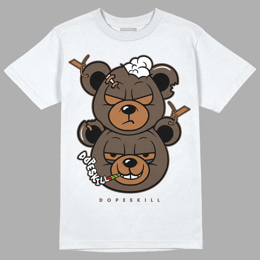 Jordan 1 Retro High OG Palomino DopeSkill T-Shirt New Double Bear Graphic Streetwear - White