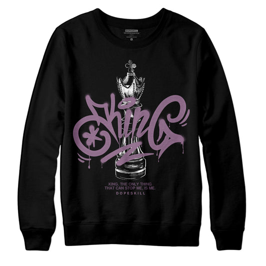 Jordan 2 “Mauve/Off-Noir” DopeSkill Sweatshirt King Chess Graphic Streetwear - Black 