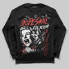 Red Sneakers DopeSkill Long Sleeve T-Shirt Fix Your Energy Graphic Streetwear - Black