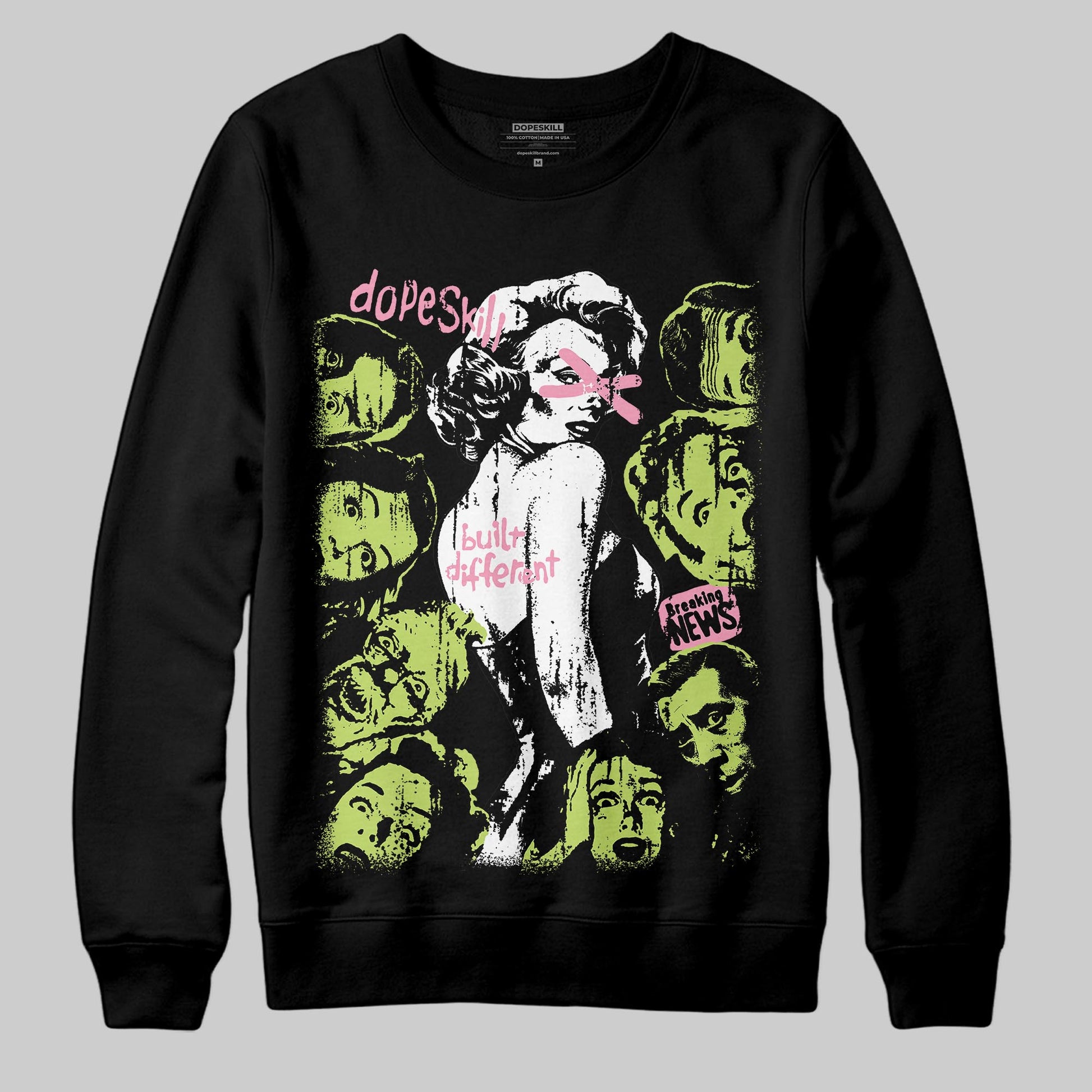 Chase B x Travis Scott x Jordan Jumpman Jack DopeSkill Sweatshirt Built Different Graphic Streetwear - Black