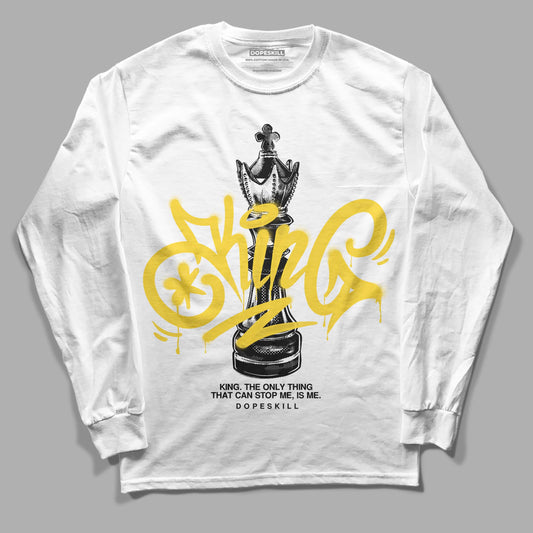 Jordan 4 Thunder DopeSkill Long Sleeve T-Shirt King Chess Graphic Streetwear - White 