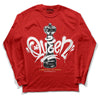 Red Sneakers DopeSkill Red Long Sleeve T-Shirt Queen Chess Graphic Streetwear