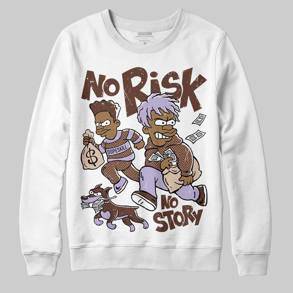 Harris Tweed x Wmns Dunk Low 'Sesame' DopeSkill Sweatshirt No Risk No Story Graphic Streetwear - White