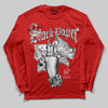 Red Sneakers DopeSkill Long Sleeve T-Shirt Stack Paper Graphic Streetwear - Red