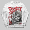 Jordan 4 “Flight Club” DopeSkill Long Sleeve T-Shirt Pocket Change Graphic Streetwear - White
