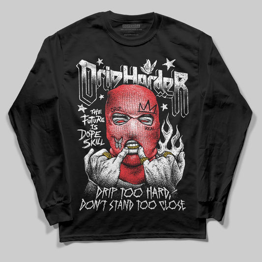 Black and White Sneakers DopeSkill Long Sleeve T-Shirt Drip Harder Graphic Streetwear - black