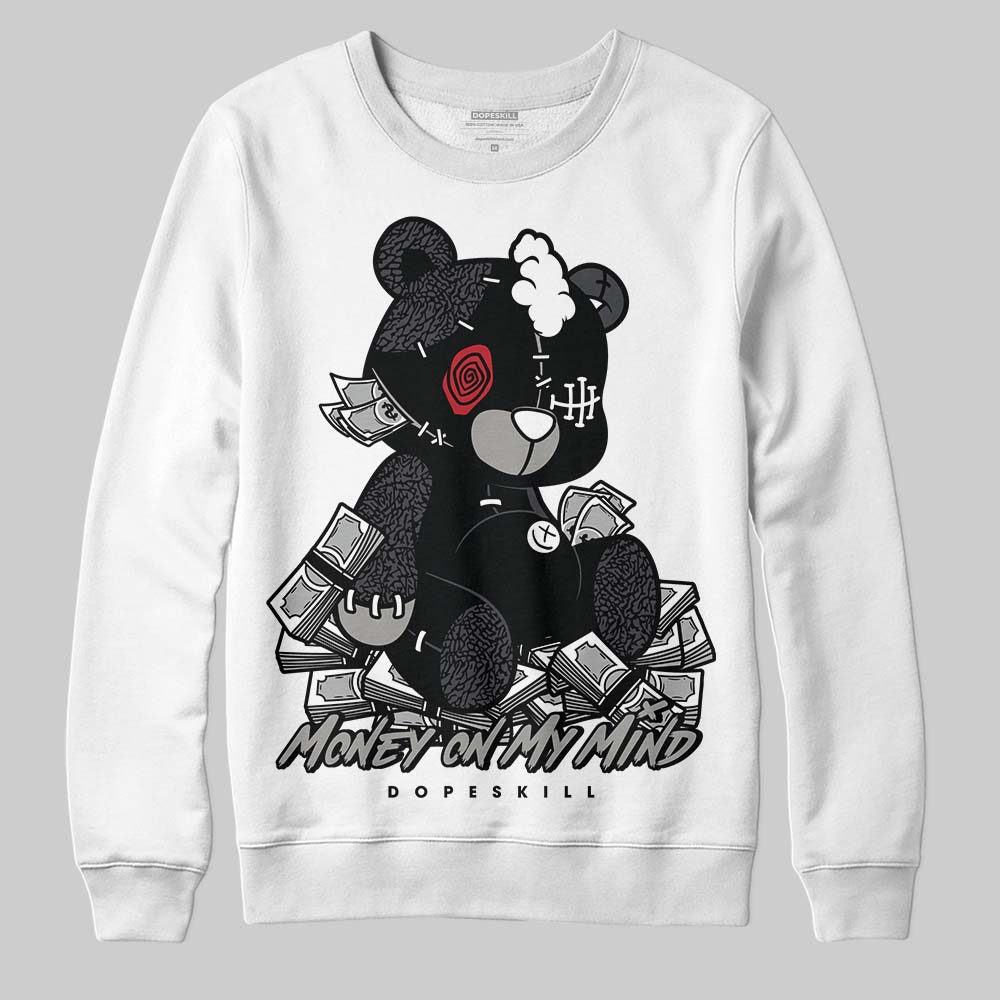 Jordan 3 Retro Black Cat DopeSkill Sweatshirt MOMM Bear Graphic Streetwear - White