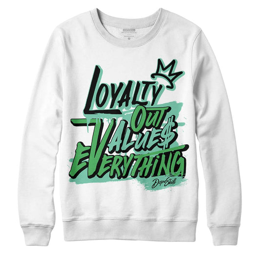 Jordan 1 High OG Green Glow DopeSkill Sweatshirt LOVE Graphic Streetwear - White 