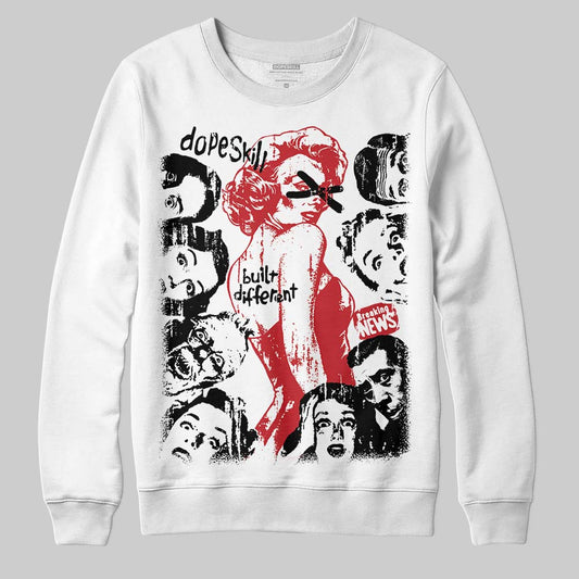 Jordan 1 Low OG "Chicago" DopeSkill Sweatshirt Built Different Graphic Streetwear - White
