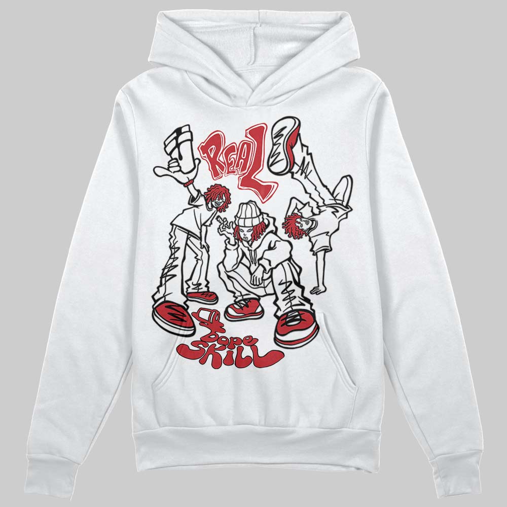 Jordan 4 “Flight Club” DopeSkill Hoodie Sweatshirt Real Y2K Players Graphic Streetwear - White 
