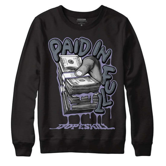 Jordan 5 Retro Low Indigo Haze DopeSkill Sweatshirt Paid In Full Graphic Streetwear - Black