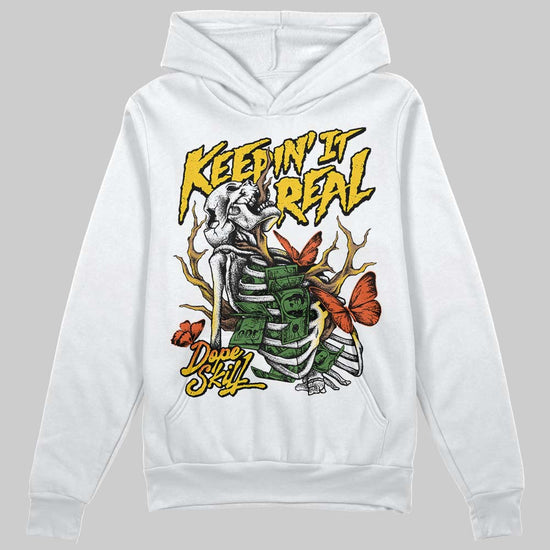 Yellow Sneakers DopeSkill Hoodie Sweatshirt Keepin' It Real Graphic Streetwear - White