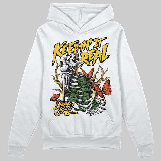 Yellow Sneakers DopeSkill Hoodie Sweatshirt Keepin' It Real Graphic Streetwear - White