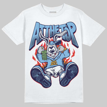 University Blue Sneakers DopeSkill T-Shirt At The Top Graphic Streetwear - White