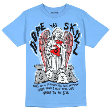 Jordan 9 Powder Blue DopeSkill Tropical Blue T-shirt Angels Graphic Streetwear