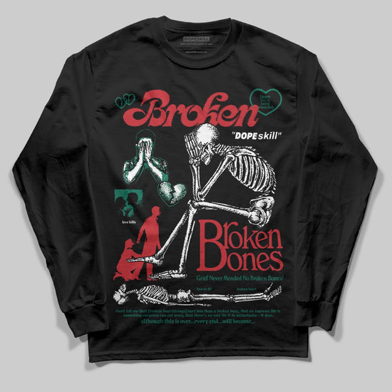 Jordan 3 Mexico 'El Vuelo' DopeSkill Long Sleeve T-Shirt Broken Bones Graphic Streetwear  Black
