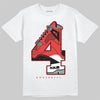 Jordan 4 Retro Toro Bravo DopeSkill T-Shirt No.4 Graphic Streetwear - White 