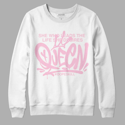 Dunk Low LX Pink Foam DopeSkill Sweatshirt Queen Graphic Streetwear - White