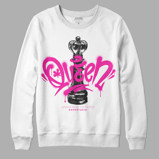Dunk Low Triple Pink DopeSkill Sweatshirt Queen Chess Graphic Streetwear - White 