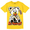 Jordan 4 Retro “Vivid Sulfur” DopeSkill Yellow T-shirt Hurt Bear Graphic Streetwear 