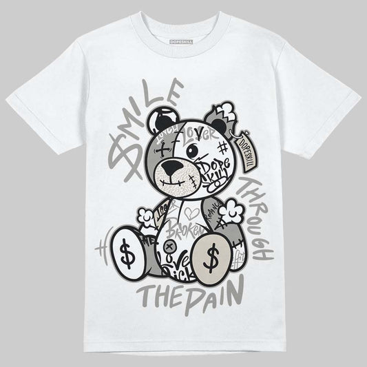 Jordan 3 Retro Pure Money DopeSkill T-Shirt Smile Through The Pain Graphic Streetwear - White