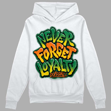 Green Sneakers DopeSkill Hoodie Sweatshirt Never Forget Loyalty Graphic Streetwear - White 