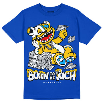 Laney 14s DopeSkill Varsity Royal T-shirt Born To Be Rich Graphic