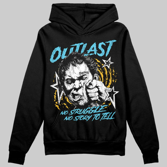 Jordan 11 Retro Gamma Blue (2025) DopeSkill Hoodie Sweatshirt Outlast Graphic Streetwear  Black 