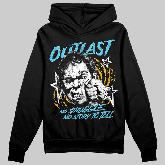 Jordan 11 Retro Gamma Blue (2025) DopeSkill Hoodie Sweatshirt Outlast Graphic Streetwear  Black 